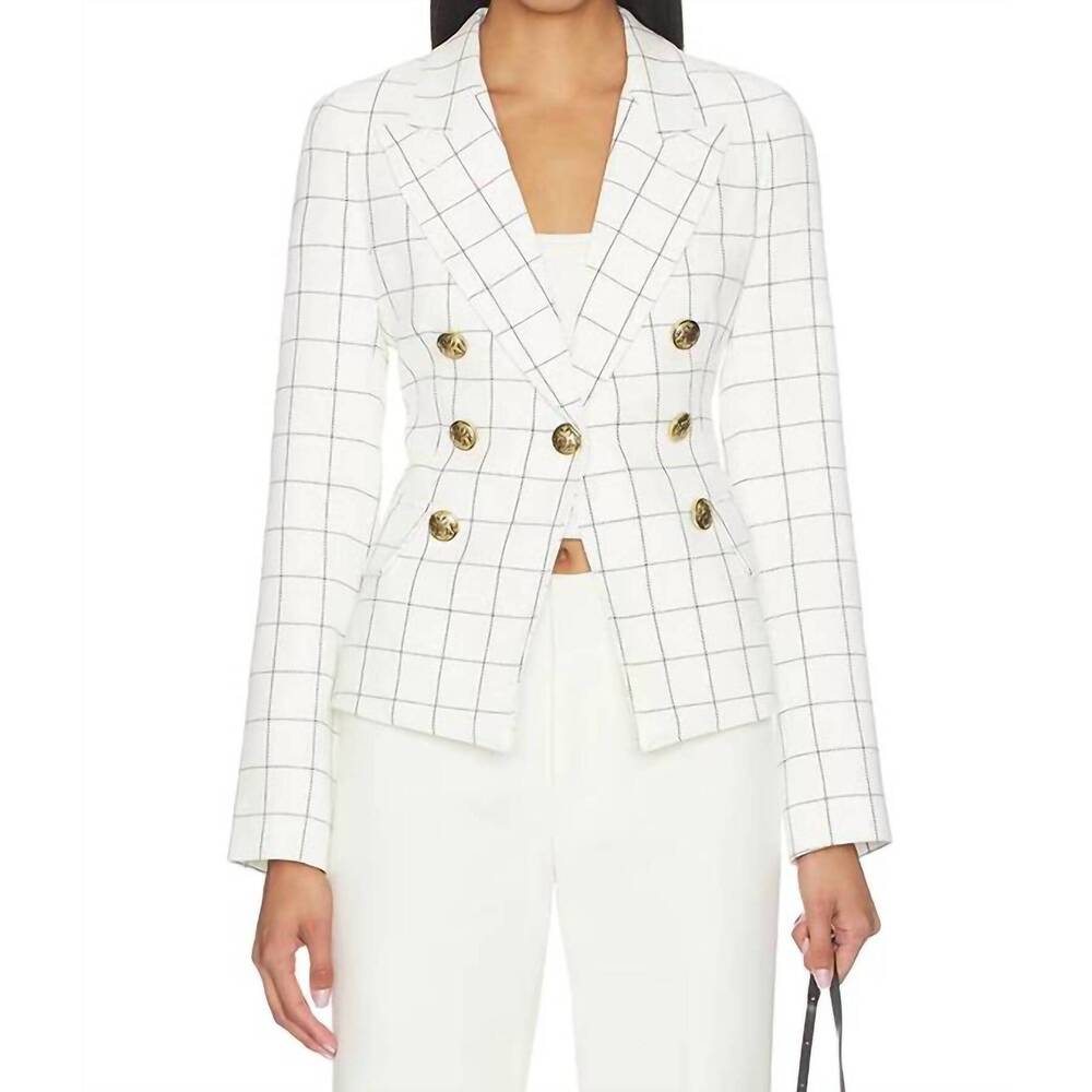 NEW SMYTHE mini not a db blazer in ecru windowpane